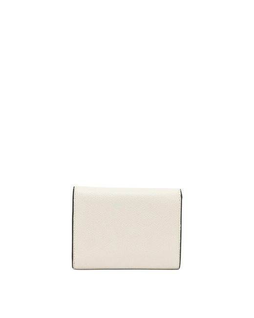 Valextra White "Isis Trifold" Wallet