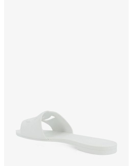 Dolce & Gabbana White Dolce & Gabbana Pvc Sandals With Dg Logo On The Front
