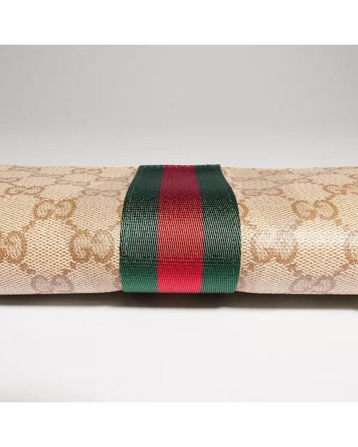 Gucci Natural Gg Wallet With Web Detail