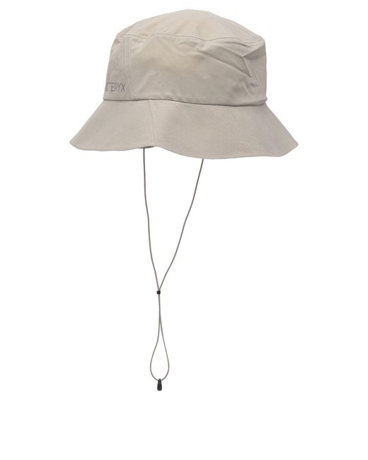 Arc'teryx White "Sinsolo" Bucket Hat for men