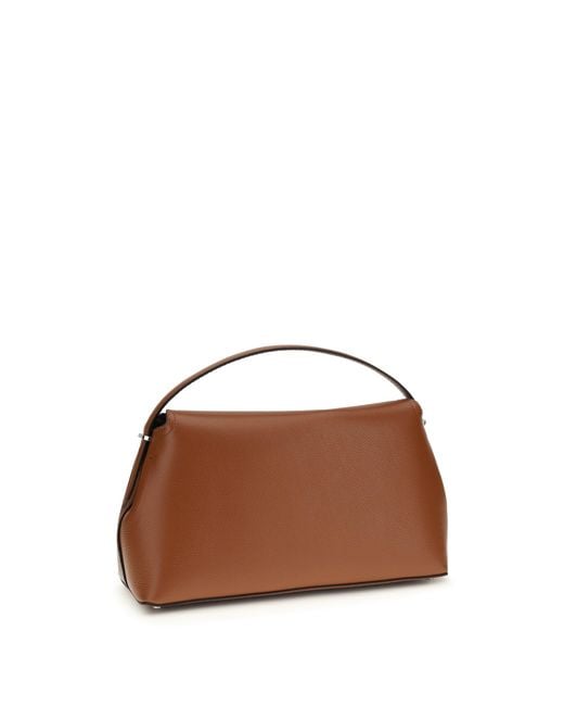 Totême Brown T-Lock Hand Bag