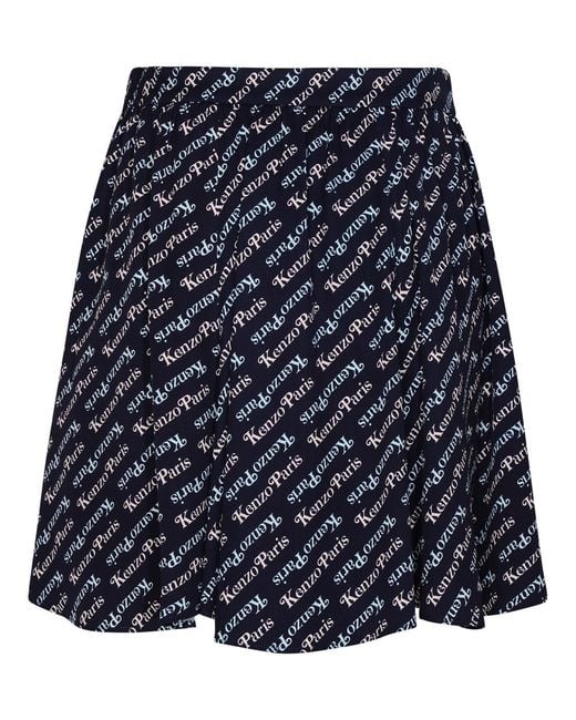 KENZO Blue 'Verdy By Viscose Miniskirt