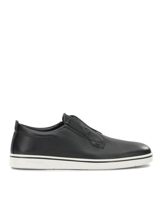Ferragamo Black "Alfie" Slip-On for men