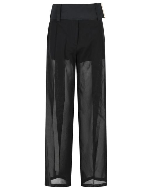 Sportmax Black 'Ferito' Loose Pants