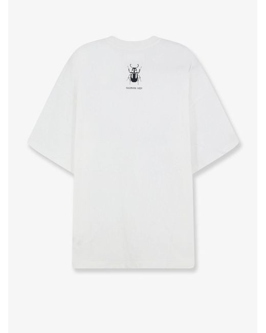 Oamc Peacemaker White Cotton T-Shirt With Stencil Print for men