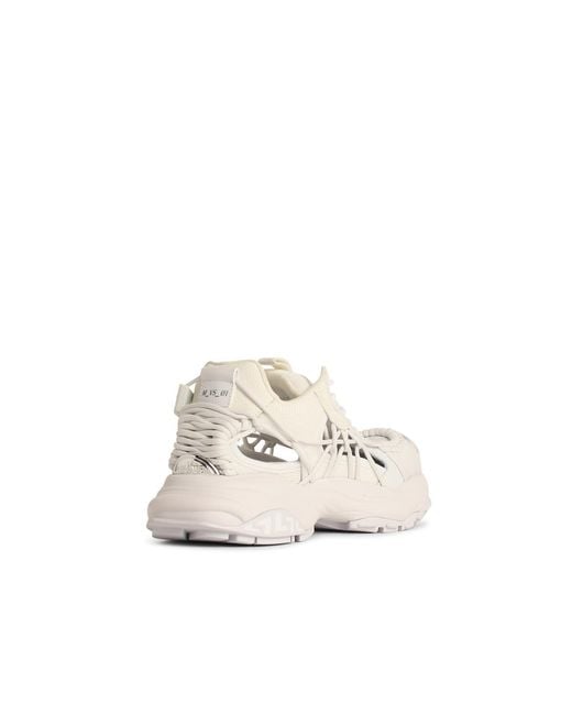 Versace White 'Mercury' Leather Blend Sneakers for men