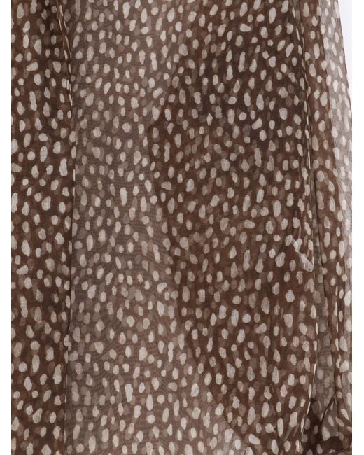 Brunello Cucinelli Brown Sheer Silk Shirt