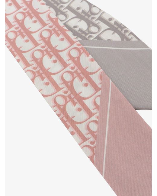 Dior White Dior Dior Oblique Mitzah Print Silk Bandeau