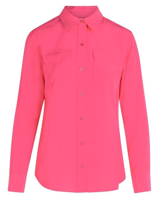 Equipment Pink Silk Shirt