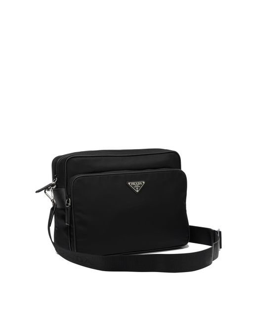 Prada Black Re-Nylon Medium Shoulder Bag for men