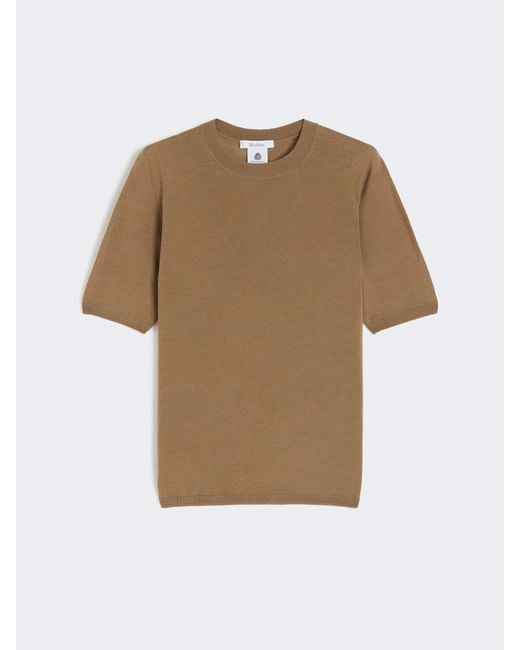 Max Mara Natural "Gerico" Wool T-Shirt