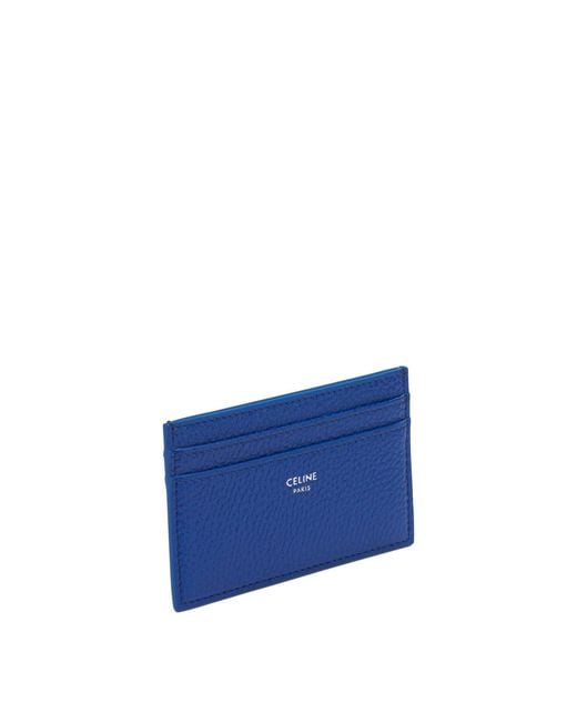 Céline Blue Triomphe Cards Holder for men