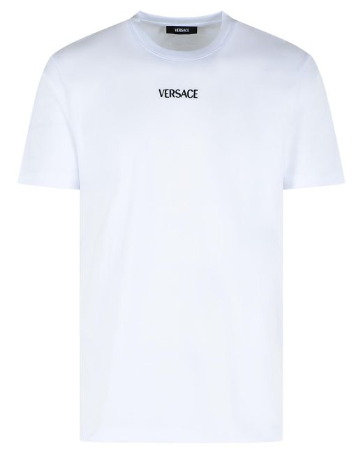 Versace White Cotton T-Shirt for men