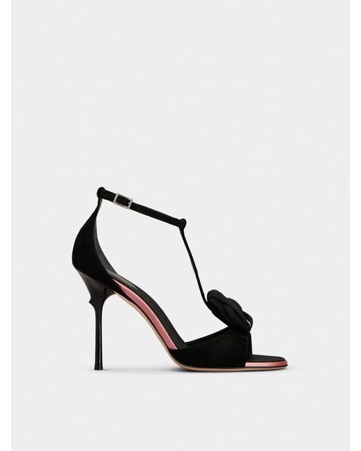 Roger Vivier White Goatskin Heeled Sandals