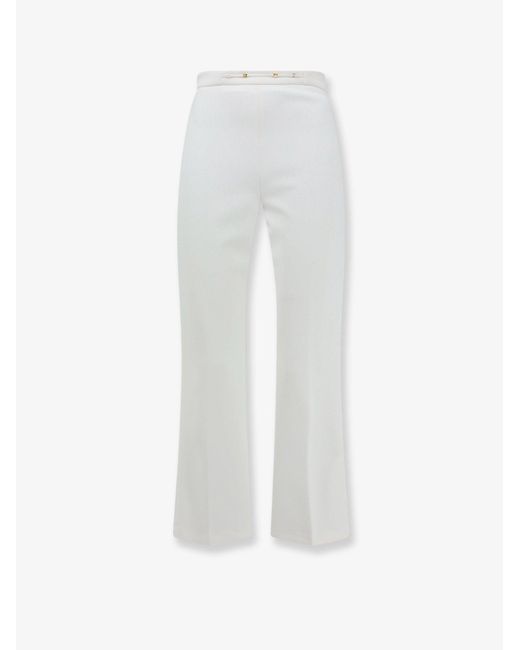Elisabetta Franchi White Essentials Trousers