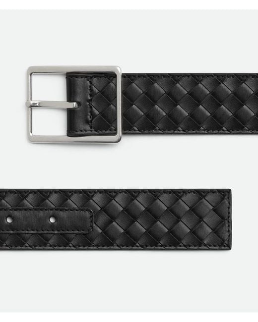 Bottega Veneta Black Leather Belt for men