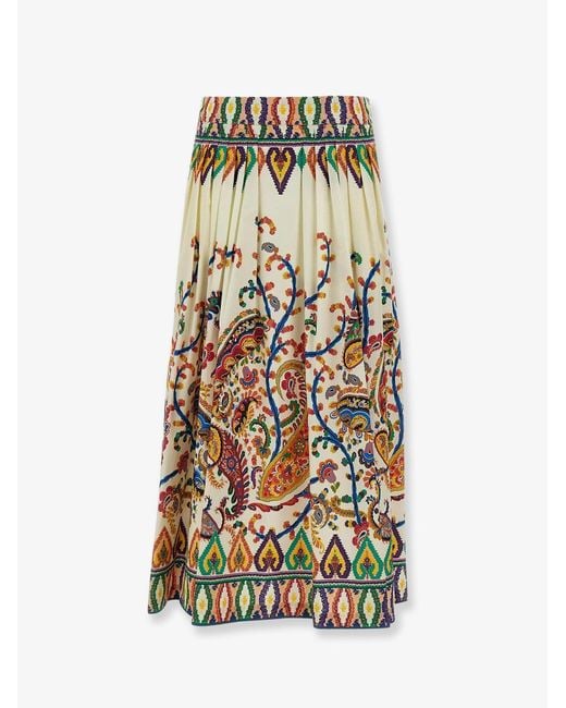 Etro White Cotton Skirt