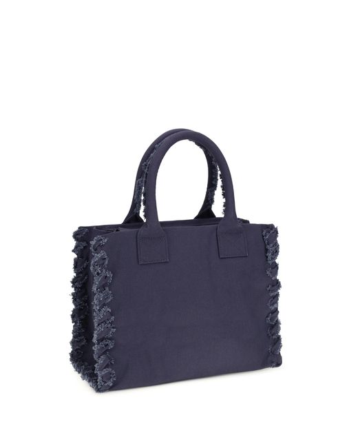 Pinko Blue Canvas Tote Bag Viola Aura Astrale