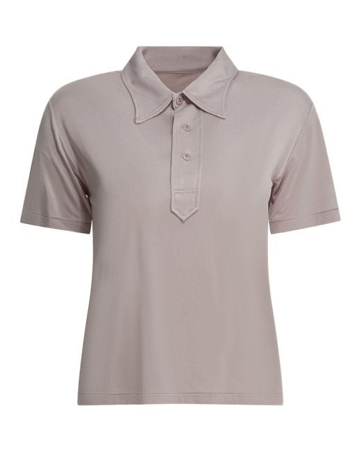 Maison Margiela Gray Polo Shirt With Buttons