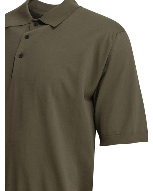 Auralee Green Giza Polo Shirt for men