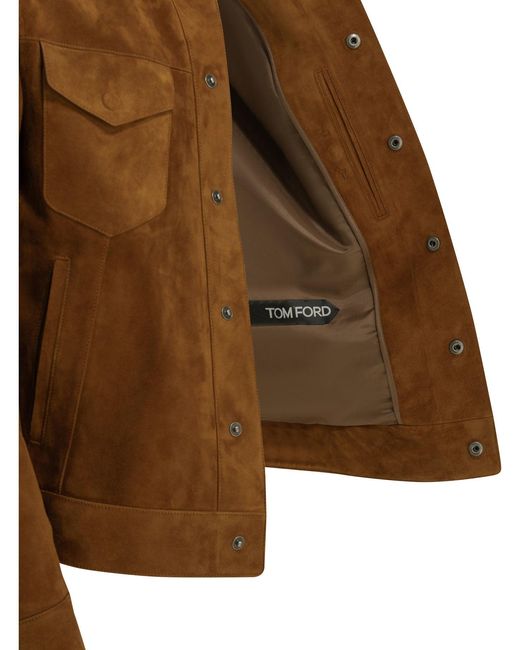 Tom Ford Brown Suede Jacket for men