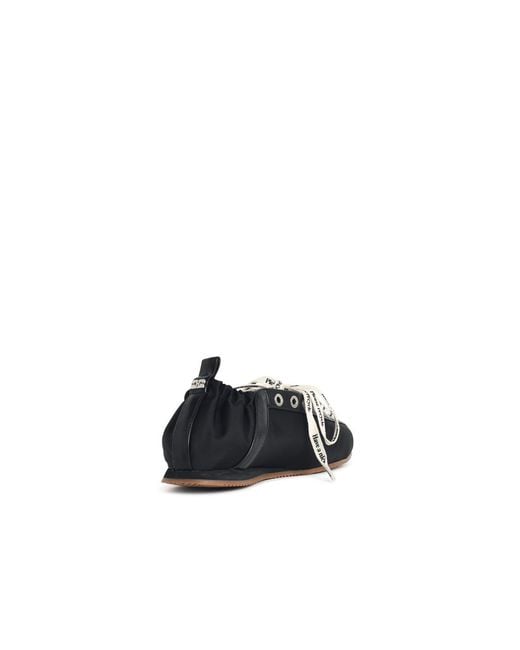 Ganni Black 'Sporty' Fabric Blend Ballet Flats