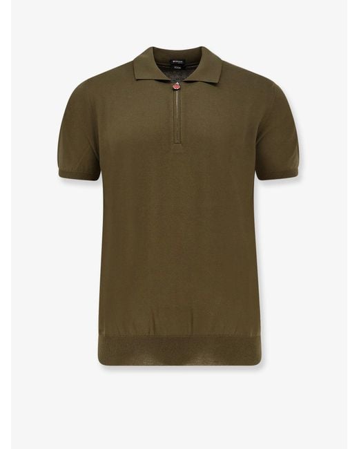 Kiton Green T-Shirts And Polos Cotone for men