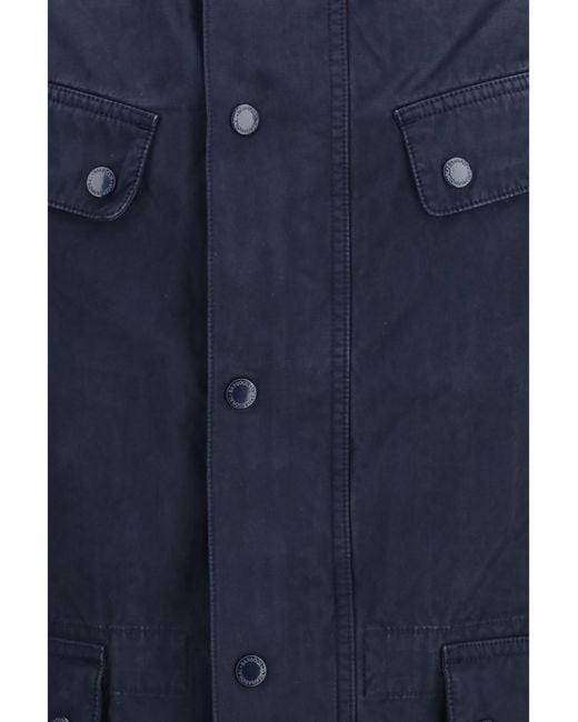 Barbour Blue Casual Jacket Duke Cotton for men