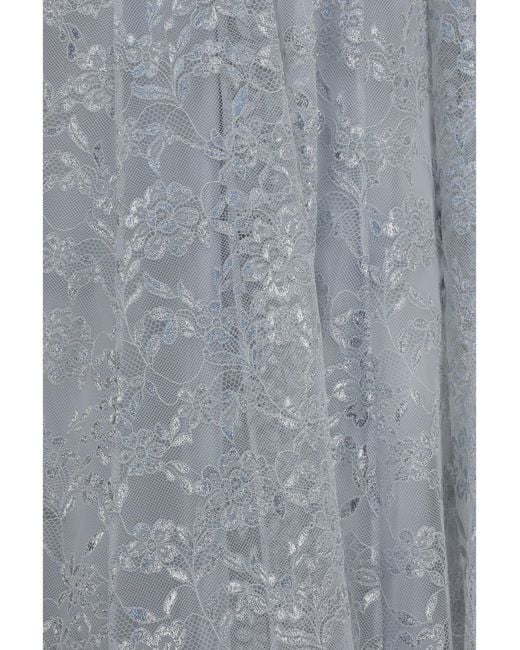 Zimmermann Gray Carousel Metallic Twist Dress