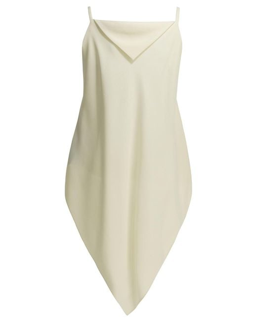 Balenciaga White Casual Draped Top