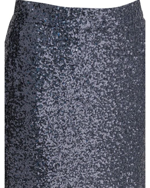 Semler Blue Sequined Midi Skirt Skirts Grey