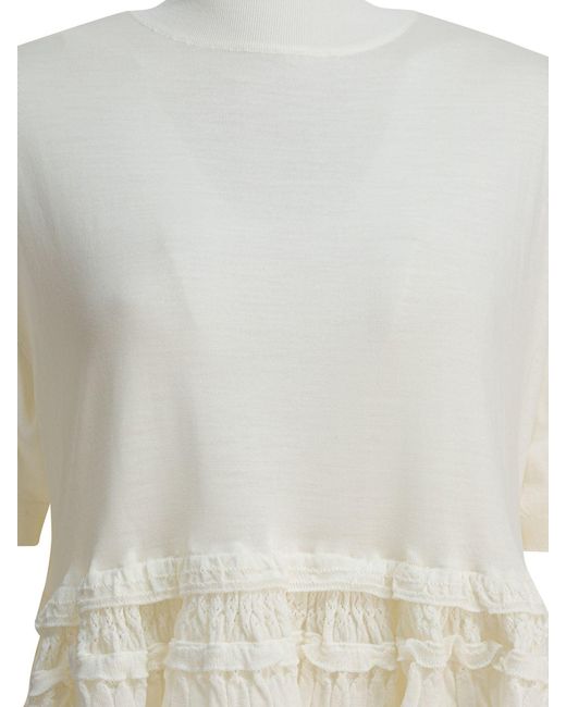 Alaïa White Virgin Wool T Shirt