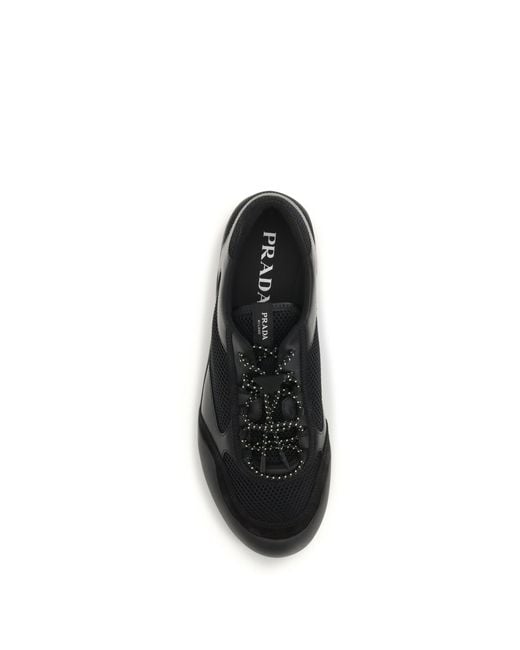 Prada Black Speedrock Sneakers for men