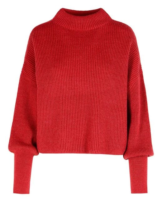 Closed Red Alpaca Blend Sweater Fuchsia