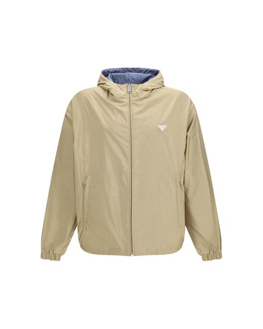 Men's Natural Down Jacket Re-Nylon Reversible