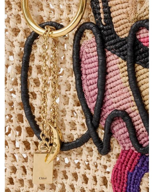Chloé Natural East-West Summer Banana Raffia Shoulder Bag