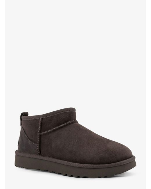 Ugg Brown Classic Ultra Mini Suede Ankle Boots