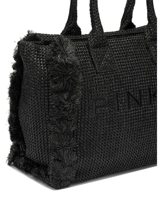 Pinko Black Polypropylene Polyester Polyester Cotton Polyamide Polyurethane Polyester Handbag