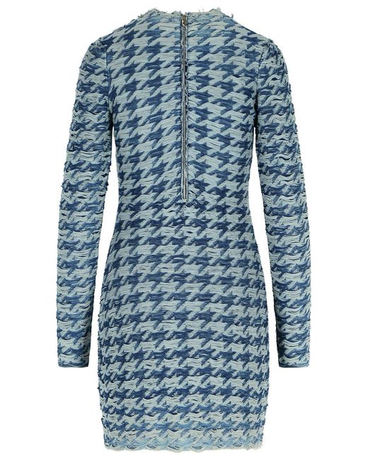 DIESEL Blue Two-Tone Cotton Dress