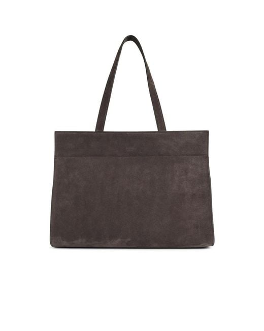 Khaite Brown 'Crosby' Suede Cocoa Bag