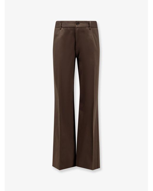 Dolce & Gabbana Brown Tailored Cotton Trousers for men