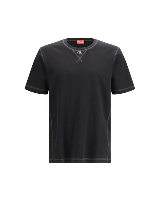 DIESEL Black T-Madjust-Tr T-Shirt for men
