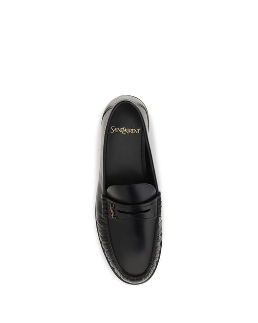 Saint Laurent White Laurent Loafers
