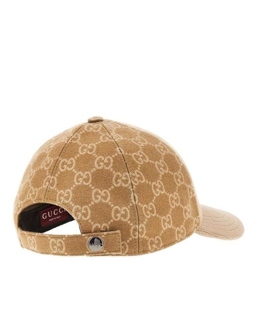 Gucci Natural Gg Wool Baseball Cap for men