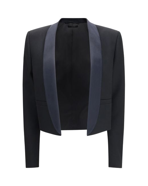 Tom Ford Black Cropped Single-Breasted Jacket