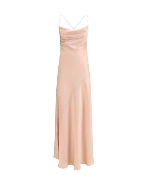 Pinko White Dress Farro Satin