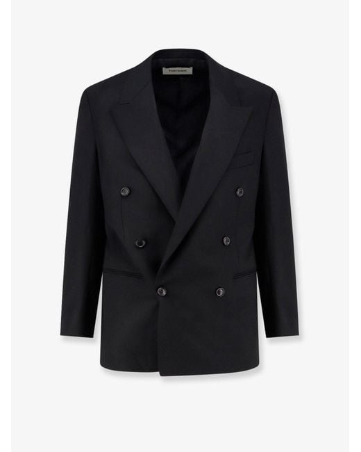 TONYWACK Blue Tailored Wool Blend Blazer for men