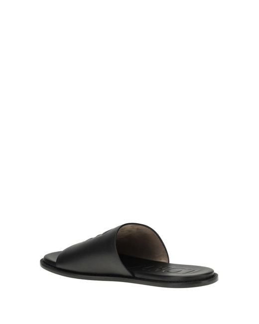 Loewe White Slide Anagram Flex Sandals for men