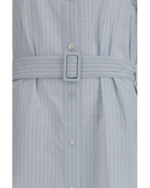 Jacob Cohen Gray Long Poplin Chemisier Dress