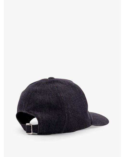 Fendi Blue Hats Cotone for men